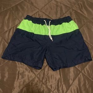 Men’s Lime/Navy Old Navy Swim Trunks-Size XXL